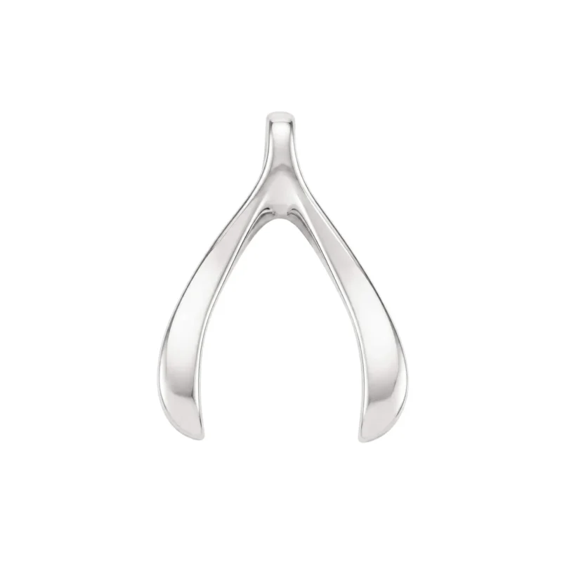 Silver Wishbone Pendant Necklace