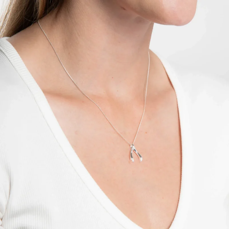 Silver Wishbone pendant necklace - Silverado Classics - Silverado Jewellery