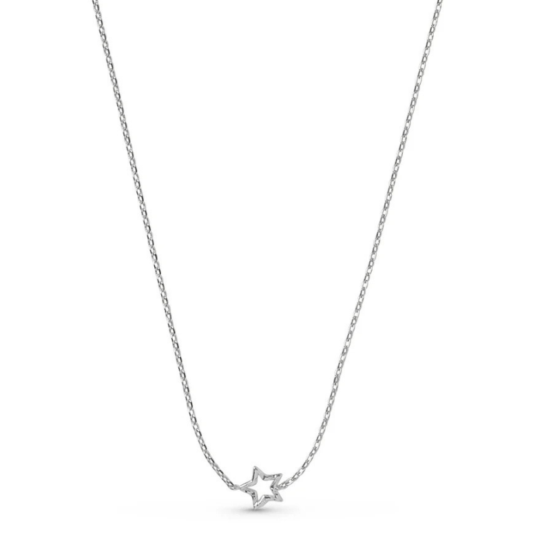 Silver Organic Star Necklace
