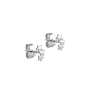 Silver Organic Star Stud Earrings