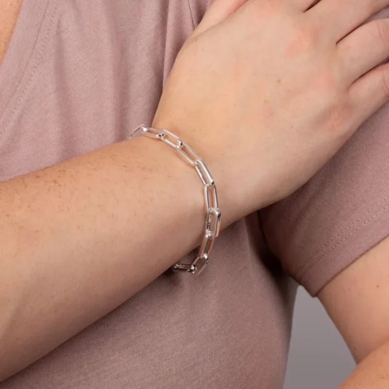 Silver Rectangular link bracelet - Silverado Classics - Silverado Jewellery Silver Rectangular link bracelet - Silverado Classics - Silverado Jewellery