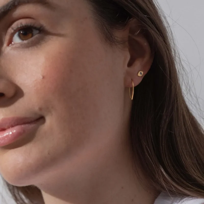 Mini Gold maya earrings - One and Eight - Silverado Jewellery