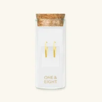 Mini Gold maya earrings - One and Eight - Silverado Jewellery