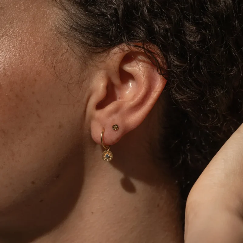 Olive Seren hoop earrings - One and Eight - Silverado Jewellery
