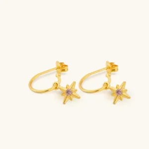 Rose Astrid star earrings - One and Eight - Silverado Jewellery