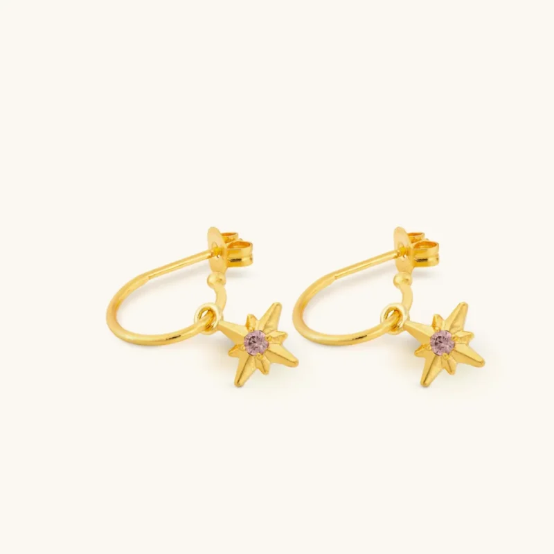 Rose Astrid star earrings - One and Eight - Silverado Jewellery